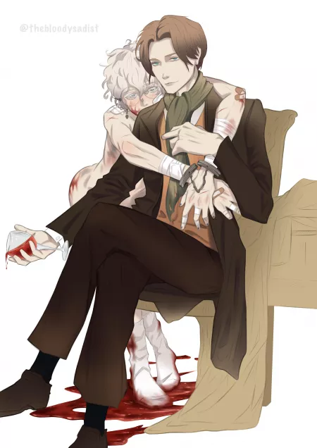 [Original] characters I did sum arts for hehe~TW: blood/handcuffs~hope u like 🥰
