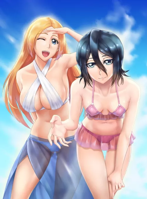 Orihime and rukia in swimsuits Orihime and rukia in swimsuits