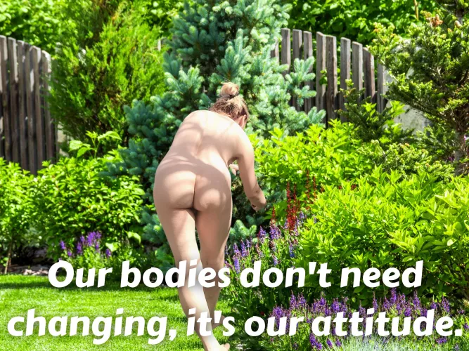 Our bodies don’t need changing, it’s our attitude. Our bodies don’t need changing, it’s our attitude.
