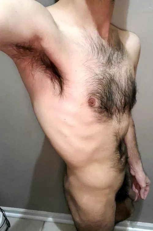 Out of the shower and fresh from pits to pubes :D