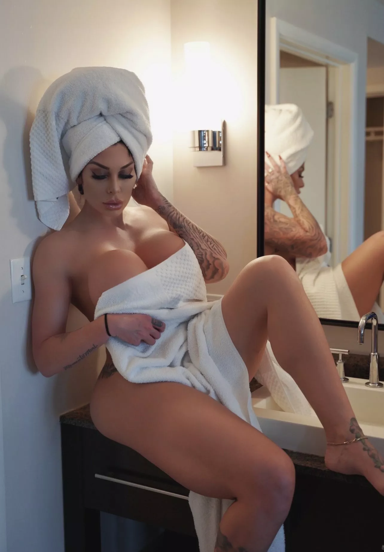 Out of the shower Out of the shower