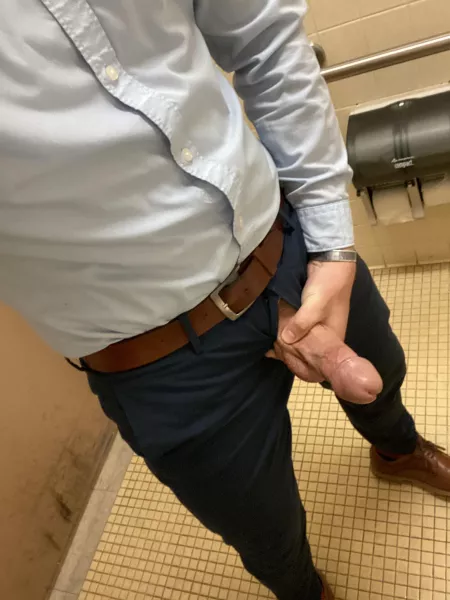 Out of the uniform and into the business attire. Cock still just as hard. Out of the uniform and into the business attire. Cock still just as hard.