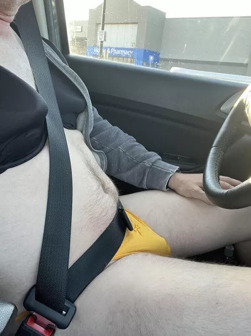 Outside Walmart in my bra and panties