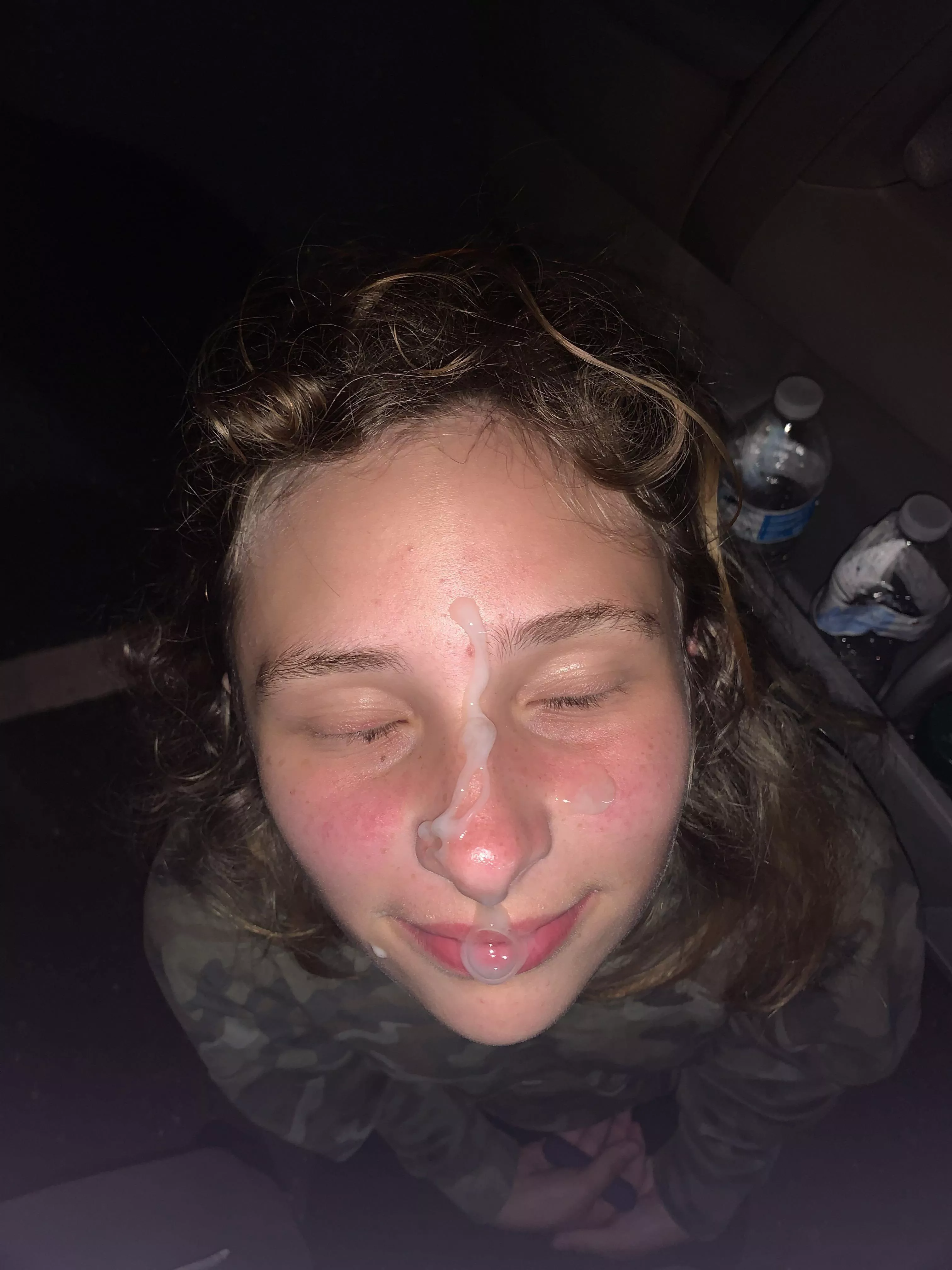 Painted her face while her bf was home Painted her face while her bf was home