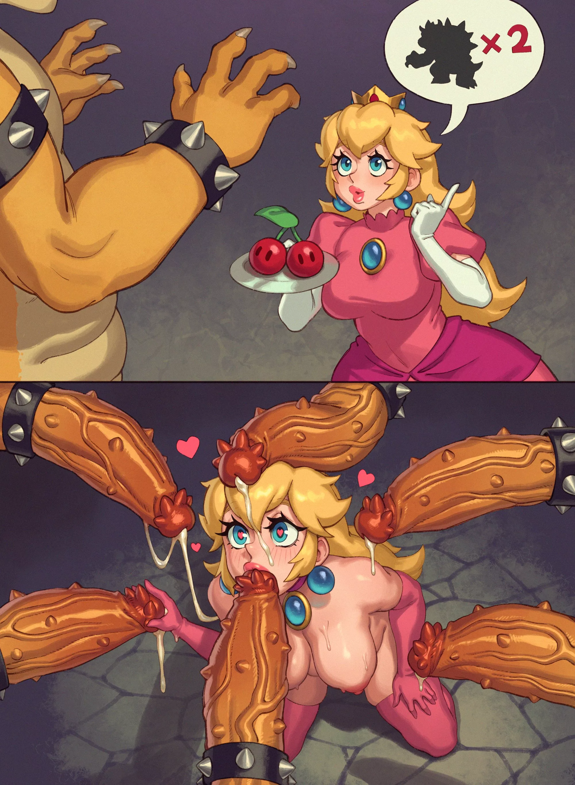 Peach Bowser Blowbang (Rizdraws)
