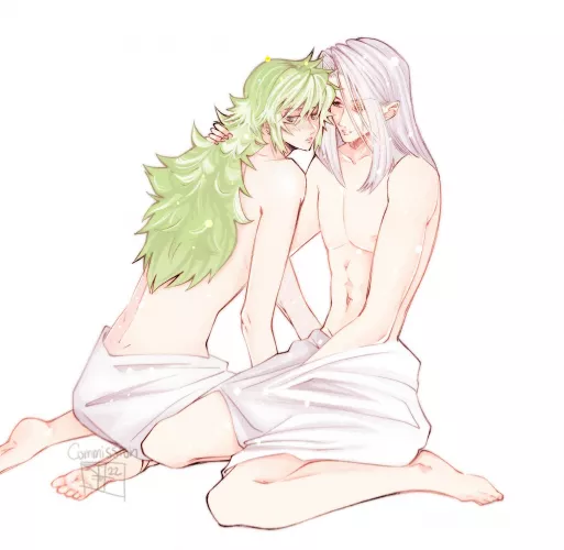 Pegasus from Yugioh and N from pokemon share a tender moment