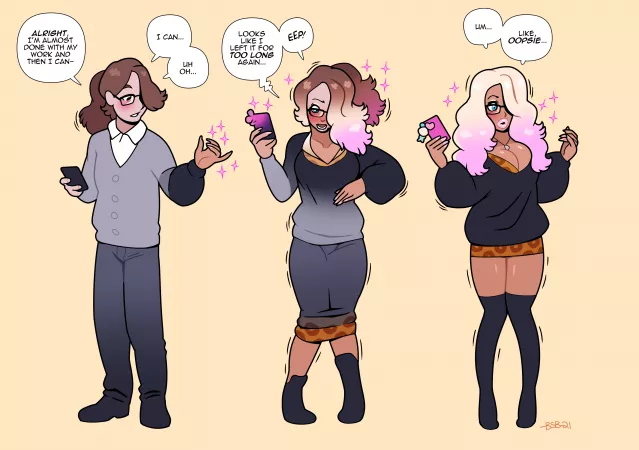 Pent Up by Blackshirtboy (MTF, Bimbofication)