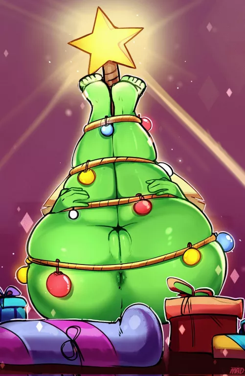 Peridot plays the role of a Christmas tree (art by Mad)