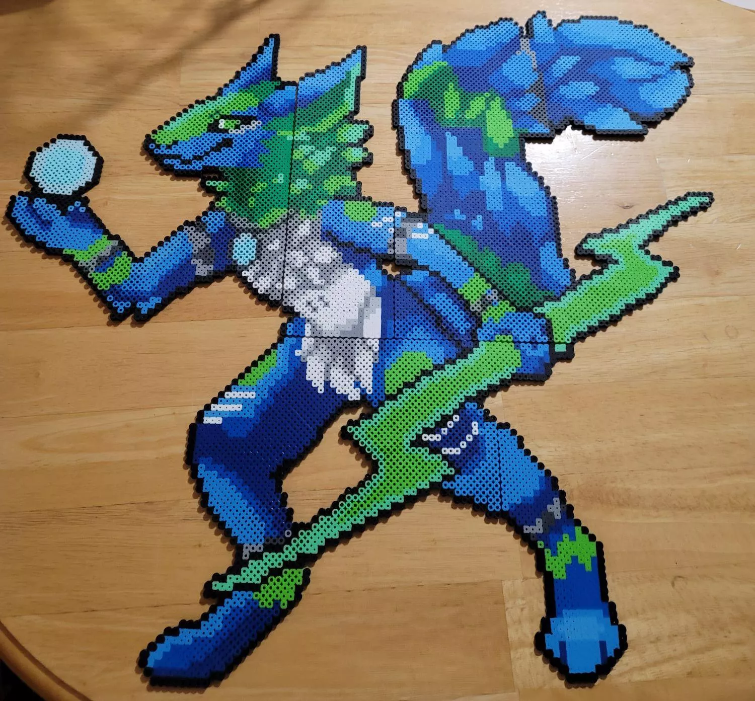 Perler Art of my sona! (Based on pixel art by silly rat on Zor discord)