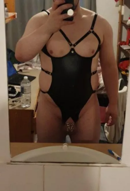 Permanently locked, Permanently in panties and loving my new outfit Permanently locked, Permanently in panties and loving my new outfit