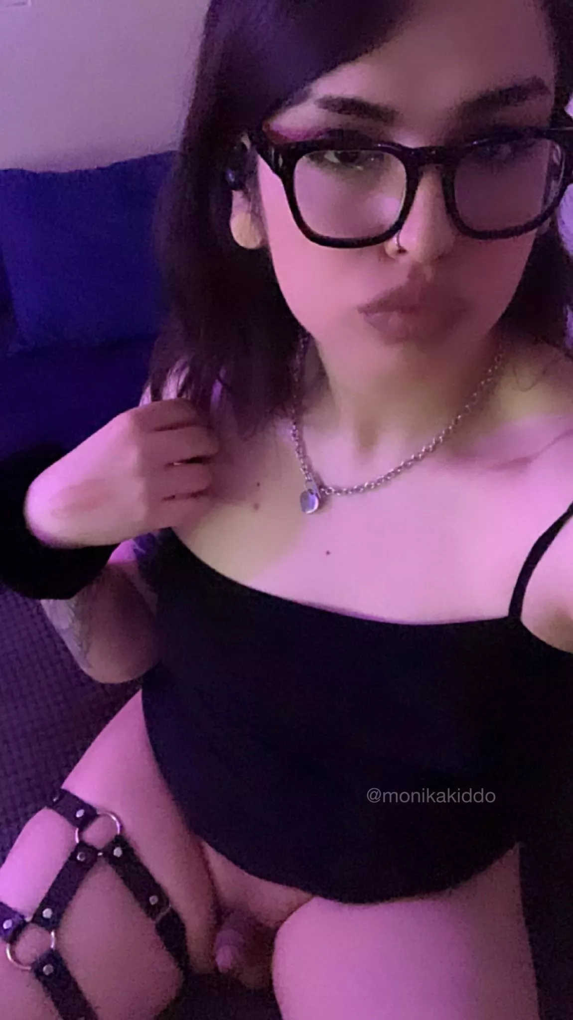 Petite Goth Latina needs her little hole stretched😈