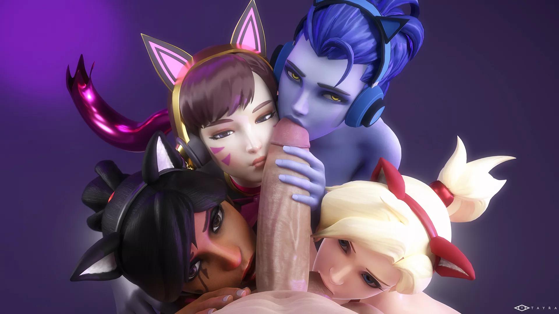 Pharah, D.Va, Widowmaker and Mercy (Tayra) Pharah, D.Va, Widowmaker and Mercy (Tayra)