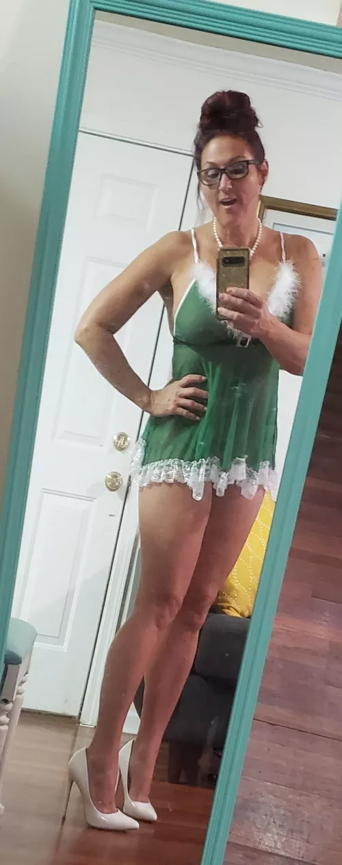 Picking out my outfit for Santa..this should work, right...[F,50]