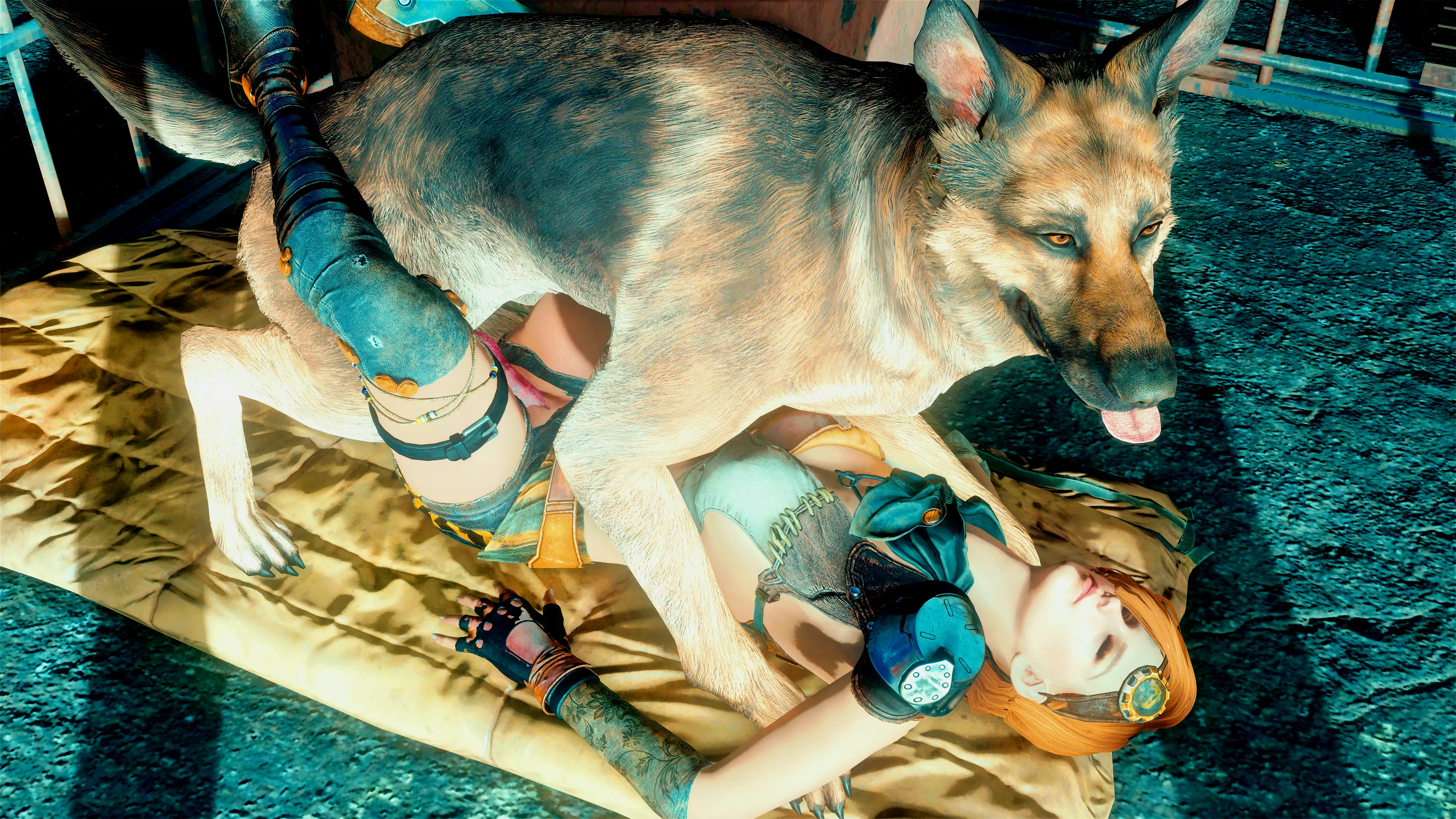 Picture made by me, Maxp8147. Dogmeat couldn't wait for her to undress (Fallout 4) Picture made by me, Maxp8147. Dogmeat couldn't wait for her to undress (Fallout 4)