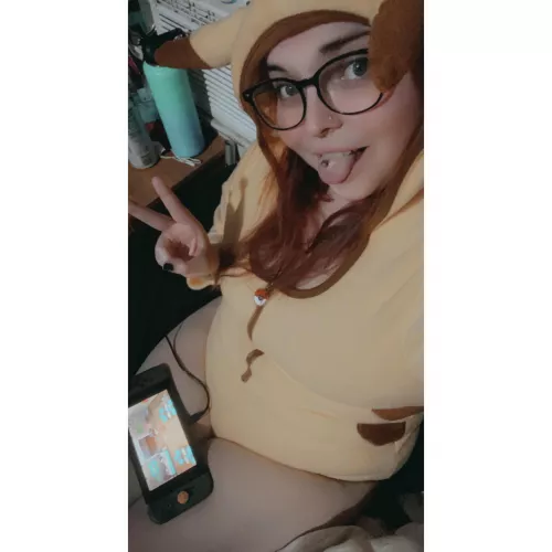 Pikachu onesie and Animal Crossing kind of night!! 💕😈