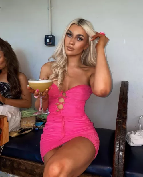 Pink and white