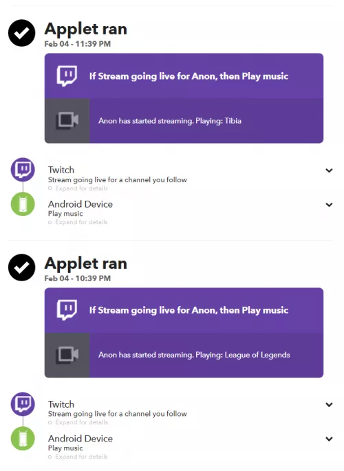 Play Music when stream starts (IFTTT applet) repeats every hour - any fix?