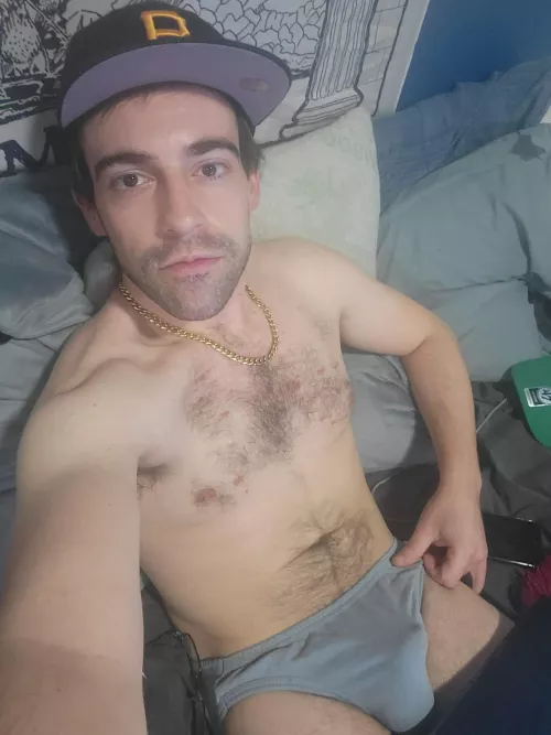 Playing game in undie!