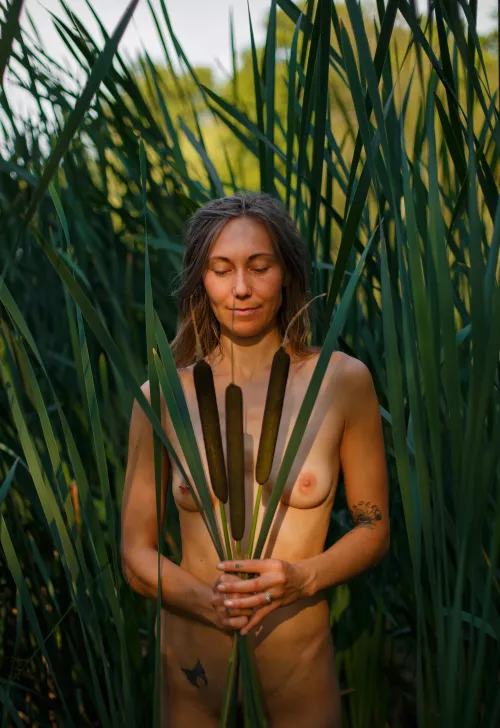 Playing in the muddy waters with bulrush 🌾 Playing in the muddy waters with bulrush 🌾