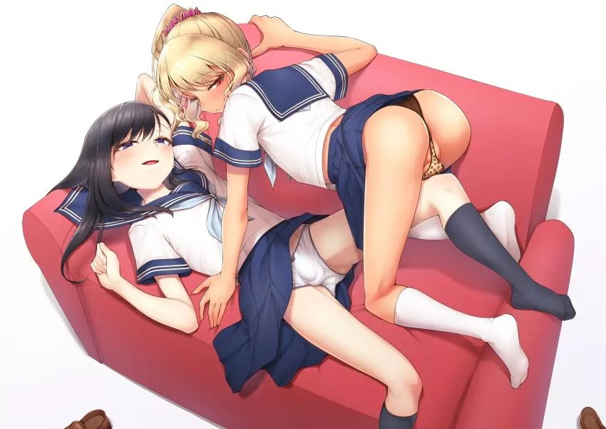 Playing on the couch after school...