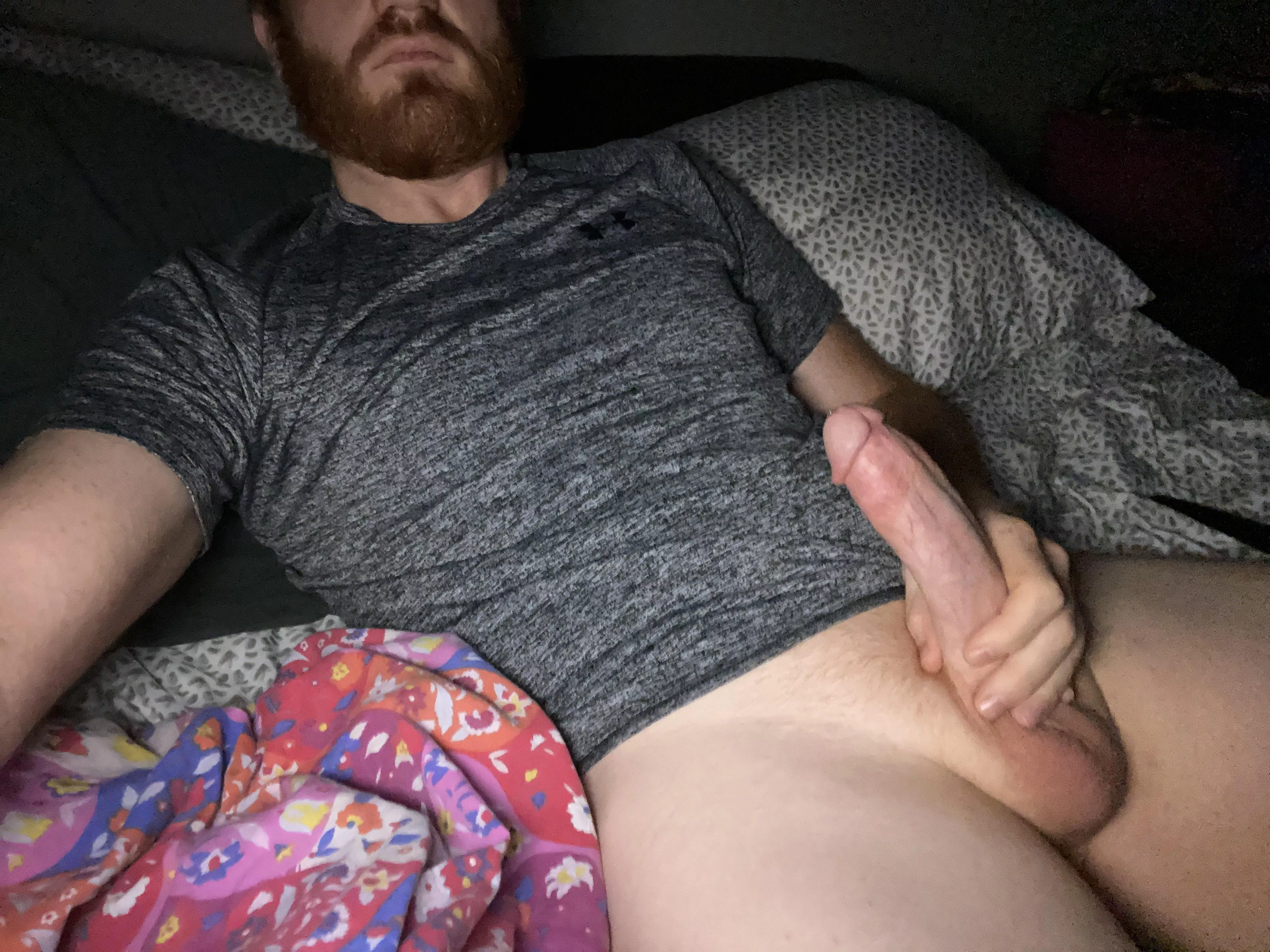 Playing with my ginger cock Playing with my ginger cock