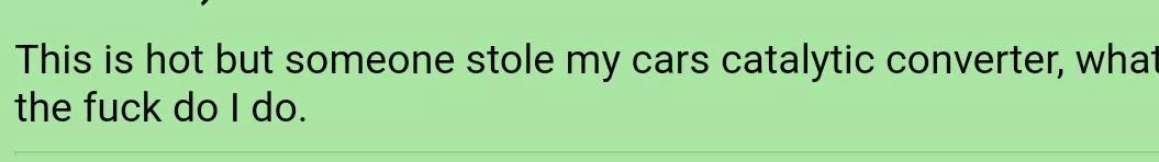 Please return this gentleman's catalytic converter