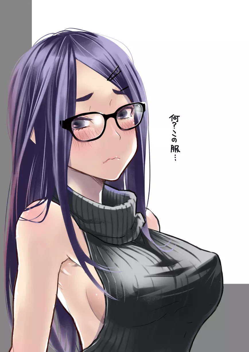 Poking through her sweater (MATSU★ダイナソー) Poking through her sweater (MATSU★ダイナソー)