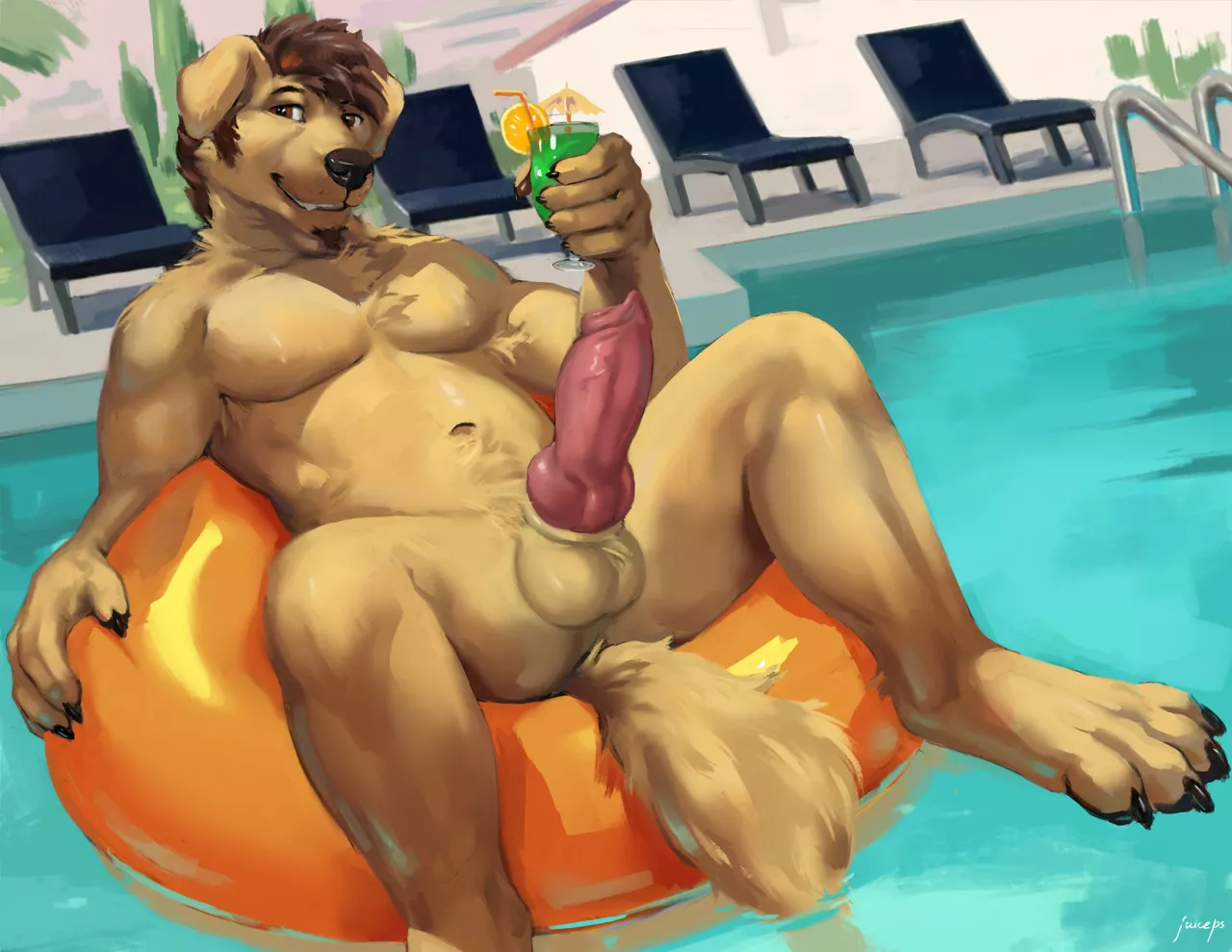 Pool Party Doggo (juiceps)