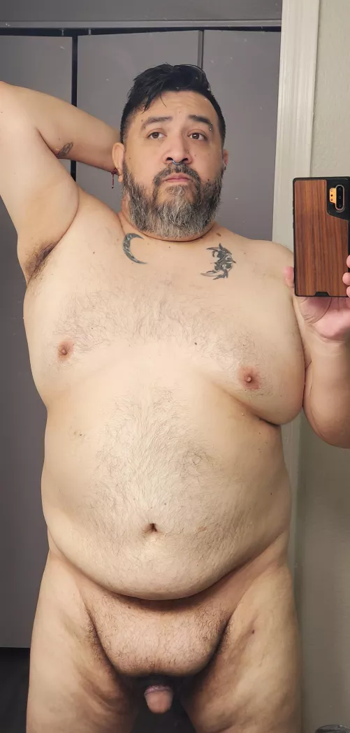 Post shower, still self conscious about my body.