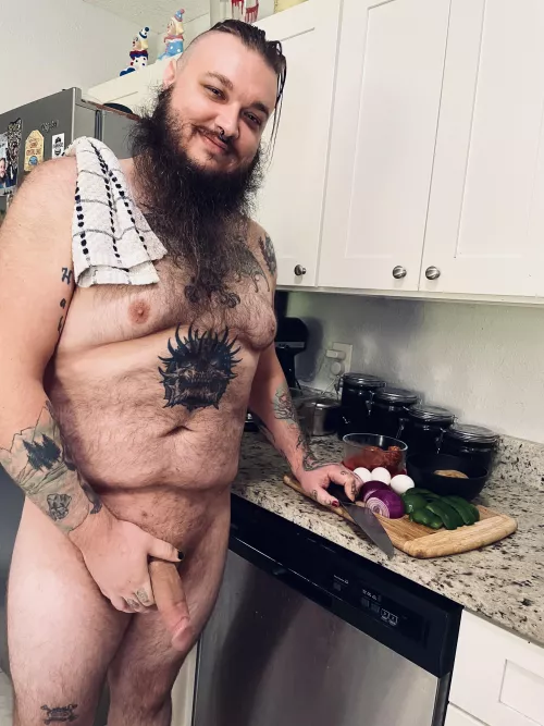 POV: itβs Sunday, you slept in, and I have breakfast started for us π.