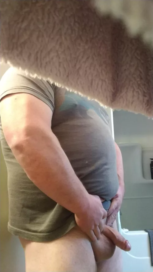 POV: your cock's view from under your towel.
