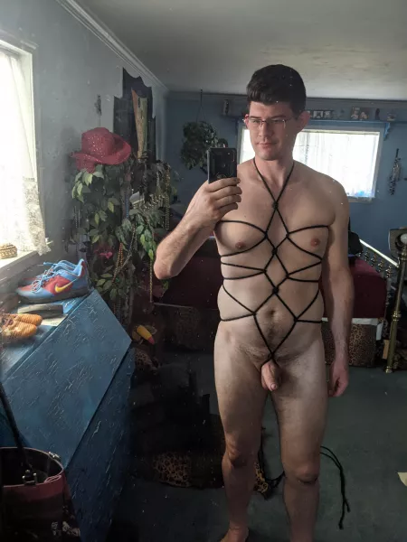 Practicing on myself.