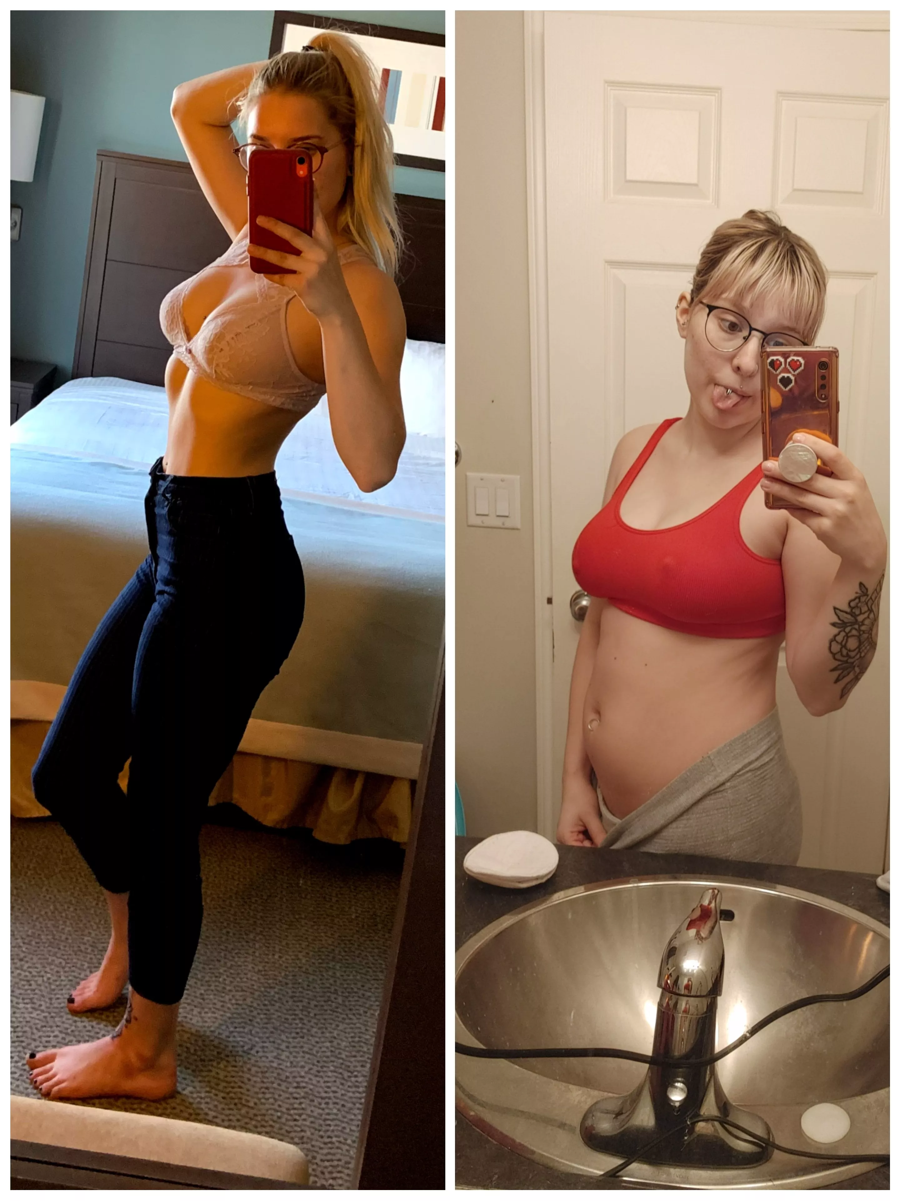 pre pregnancy compared to my current mom bod. what do you think?! pre pregnancy compared to my current mom bod. what do you think?!