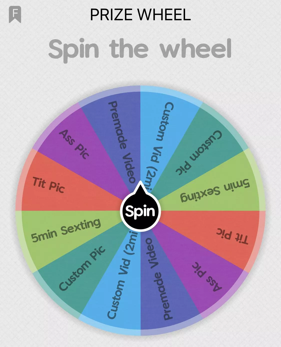 ? PRIZE WHEEL ? guaranteed win on every spin! $4 per spin ???? DM me to spin ? [selling]