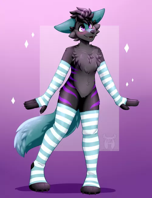 programming socks AND arm warmers~ (Art by me: @Fleurfurr on Twitter~)