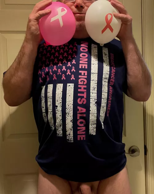 PSA Tee In Support Of A Very Important Awareness Effort🎗💞🎗 For A Little Levity, There’s No Excuse: Woody’s Mobile Mammovan Will Be Coming To A Neighborhood Near You Soon - Balloons Included For Advertising Effect 😁