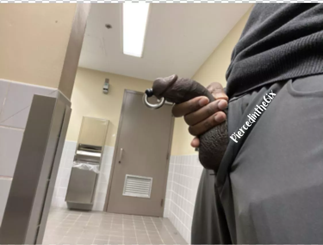 Public boner in the public washroom