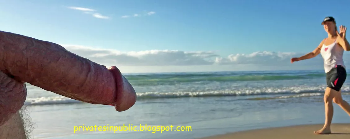 Public CFNM erection encounter on the beach - she loved it, he loved it! Happy times.