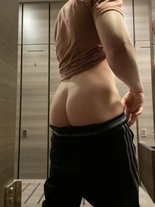 Pulling down the track pants