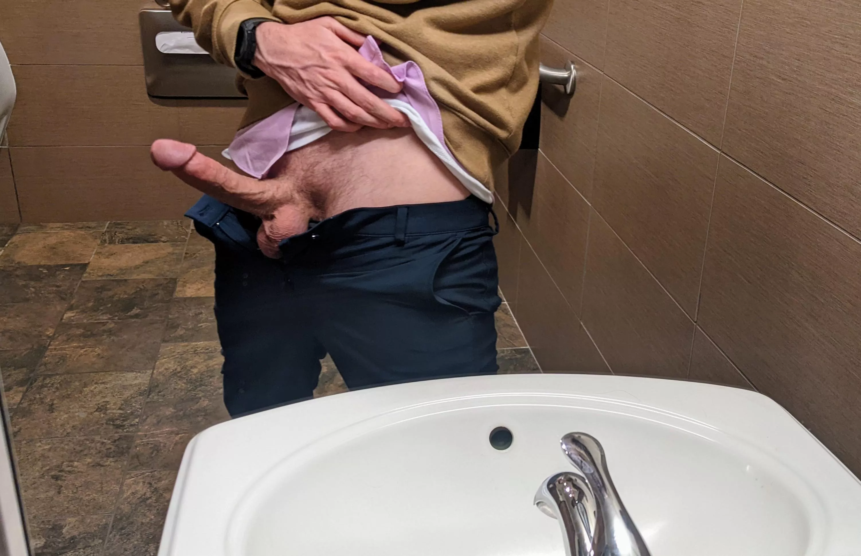 Pulling my big tip out at work