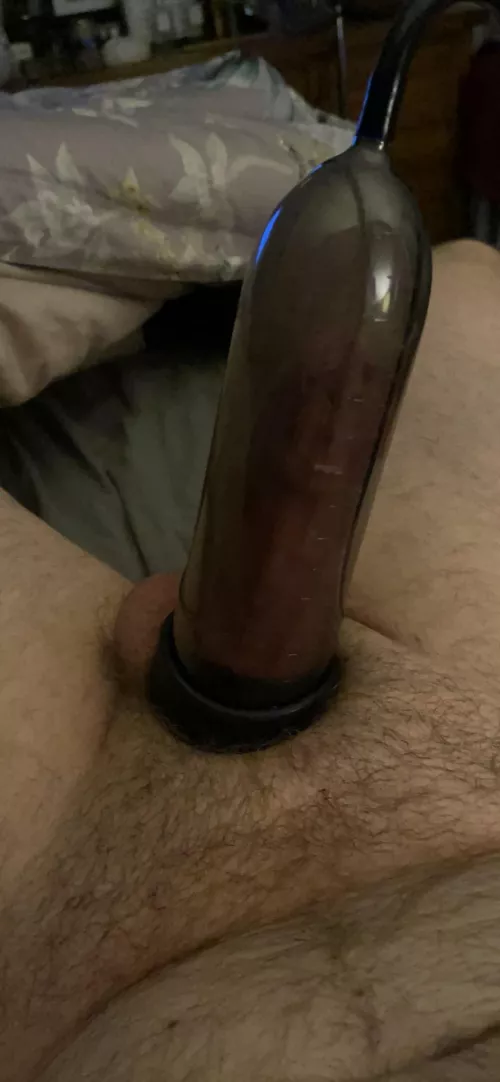 Pumping session before bed. Really trying to work on some edging but lack the willpower š©