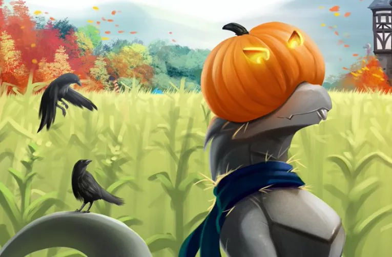 Pumpkin helmet (art by Tom Fischbach)