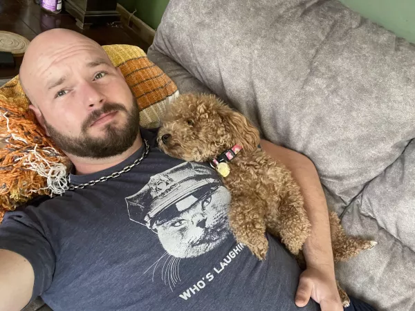 Puppy sitting, clearly she hates it here ๐ Puppy sitting, clearly she hates it here ๐