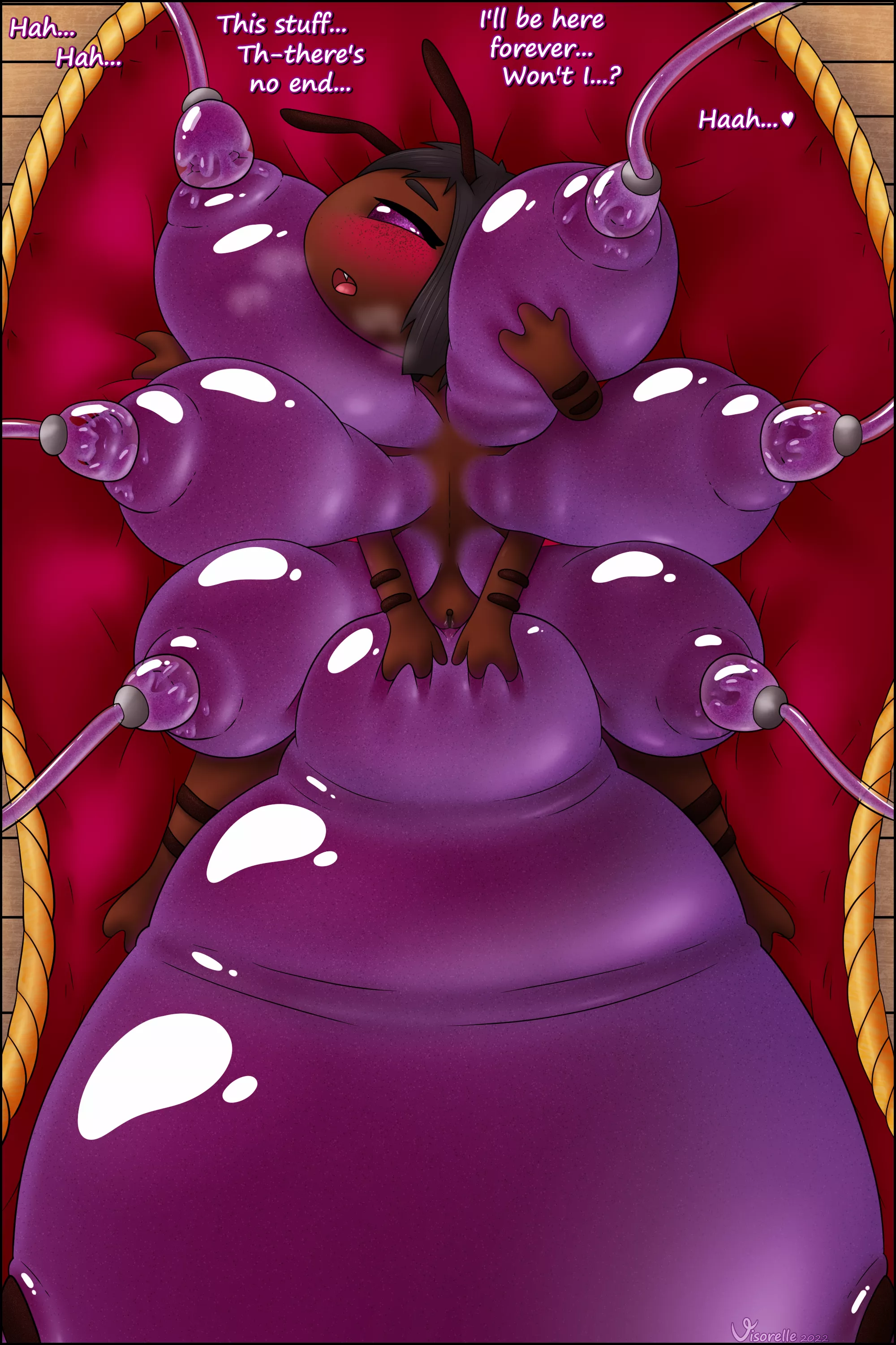 Purple Honey [Unwilling-ish; Multibreast; Lactation; F Human -> F Honeypot Ant Anthro; Post-TF]