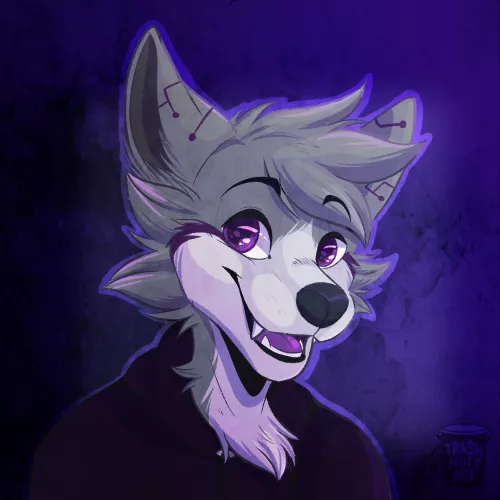Purple Wolf 🐺 (art by me - TrashmuttArt on Twitter)