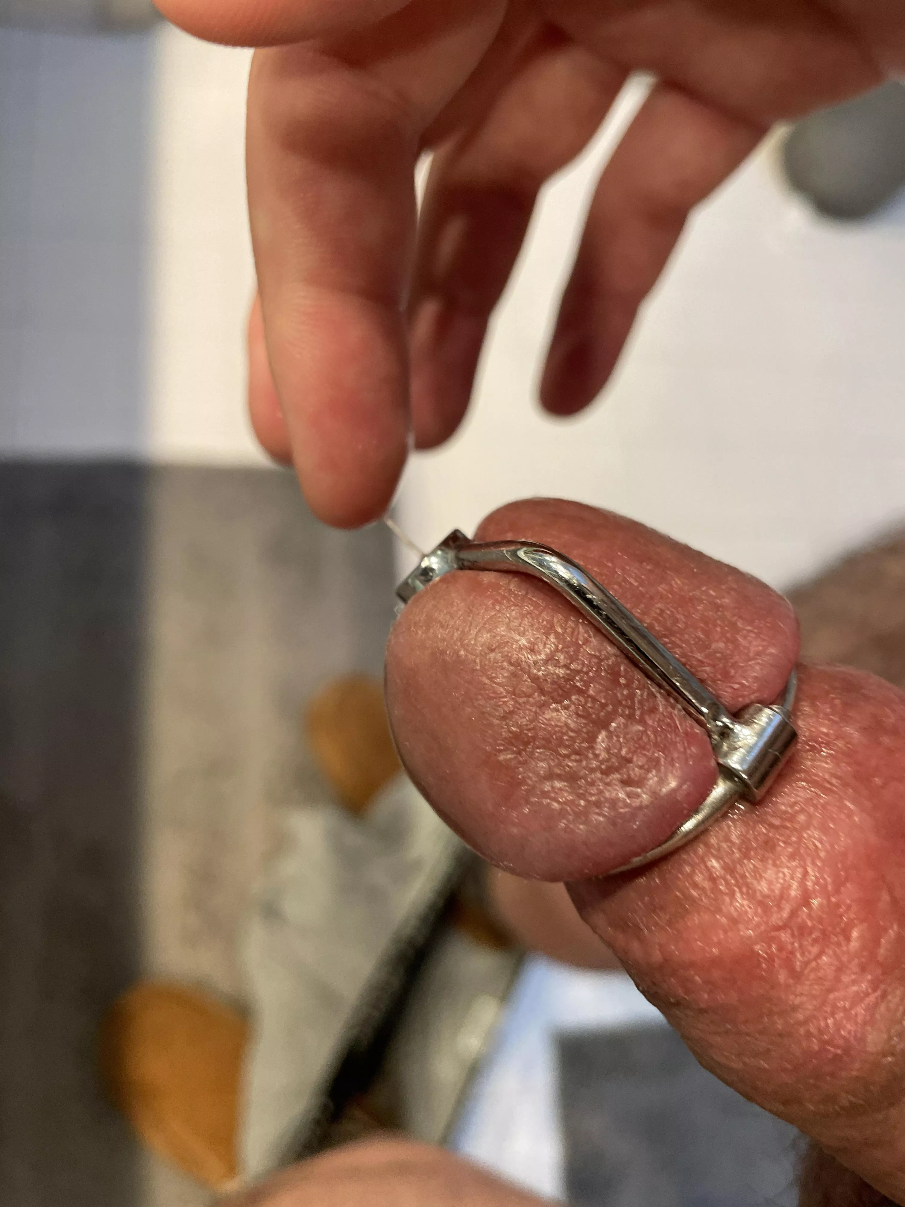 Putting in my fat plug is now part of getting dressed. Putting in my fat plug is now part of getting dressed.