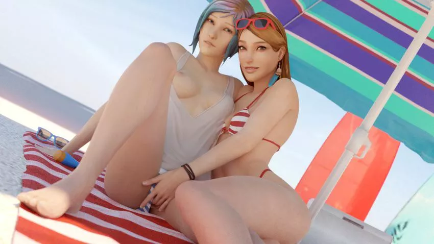 Rachel & Chloe at the beach (datquil) Rachel & Chloe at the beach (datquil)