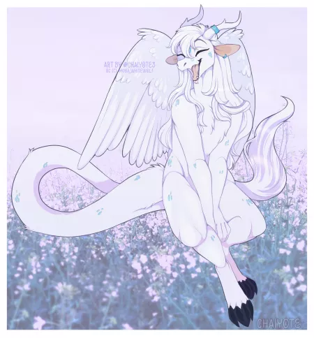 Raffle prize for @kiba_whitewolf on twitter! He's such a pretty character ~ [art by me, @chaiyote3 on twitter]