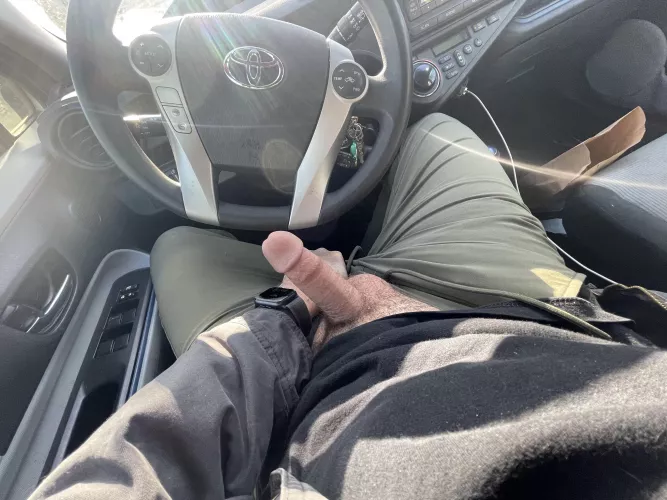 Random boner in the parking lot had to whip him out