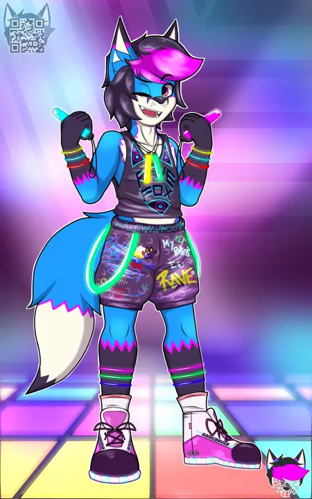 Rave Fox (By me on Twitter: BlakiRaiper)